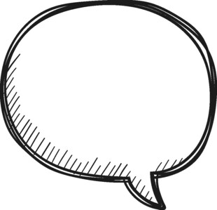 手绘风格空白对话气泡