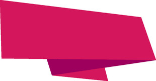 粉色折纸造型设计元素