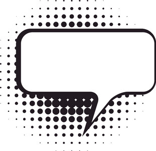 半调风格对话气泡框