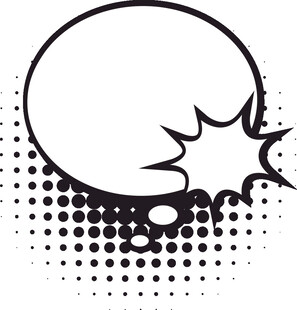 漫画风格爆炸对话气泡框