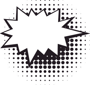 漫画风格爆炸对话框