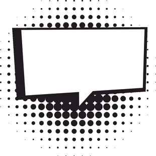 漫画风格空白对话框