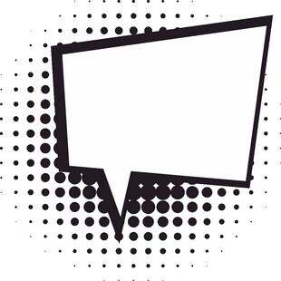 漫画风格空白对话气泡