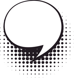 漫画风格空白对话气泡