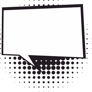 漫画风格空白对话气泡