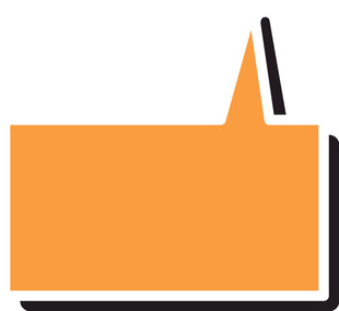 橙色对话气泡图标