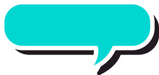 蓝色对话气泡图标