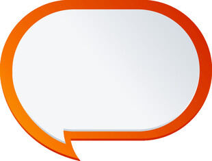 橙色对话气泡框