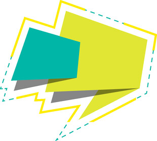 折纸风格对话气泡图形