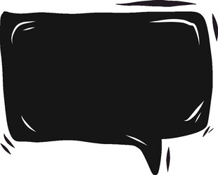 黑色手绘风格对话气泡框