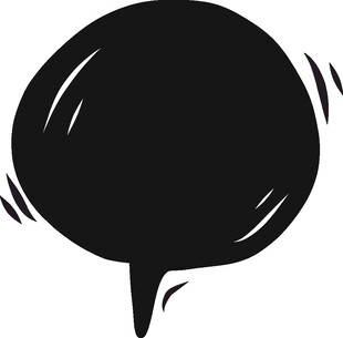 黑色对话气泡图标