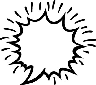 漫画风格爆炸对话框