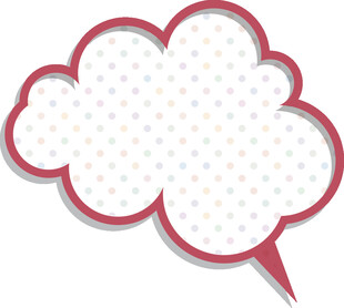 空白云朵形对话气泡框