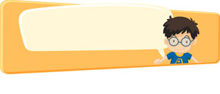 男孩躲在橙色长条后看书