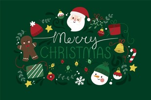 圣诞元素装饰图案