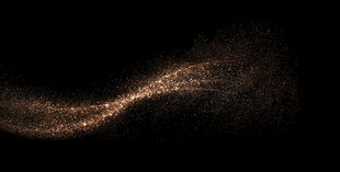 金色粒子波浪特效背景