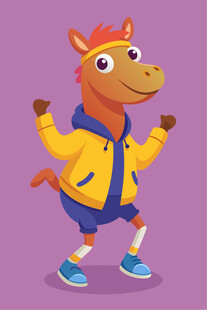 跳舞的卡通小马