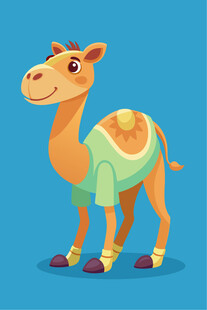 可爱卡通骆驼形象