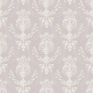 浅紫底白色花纹精致壁纸设计单元