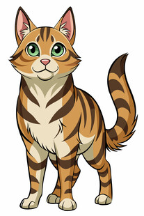 可爱斑纹猫