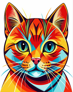 多彩猫咪头像