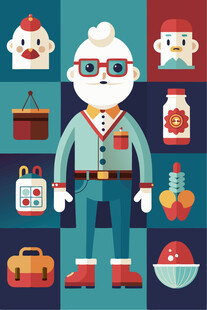 老年潮人周边物品展示