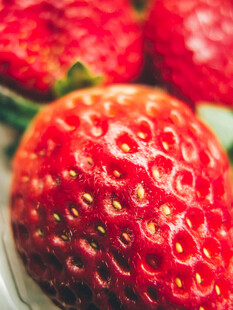 新鲜诱人的红草莓