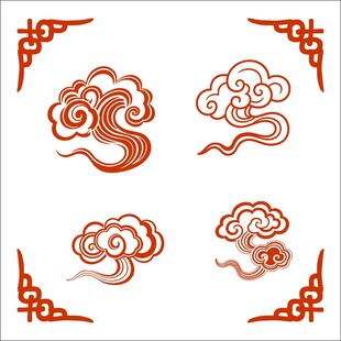 中式传统云纹图案设计