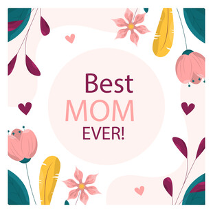 最佳妈妈贺卡设计