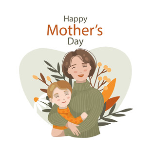 母亲节母子温馨时刻