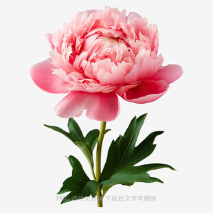 娇艳粉色牡丹花