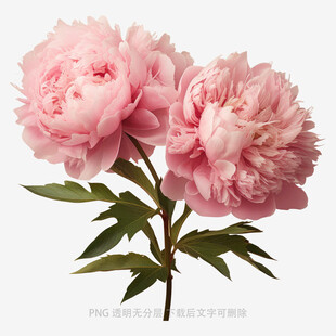 娇艳粉色牡丹花