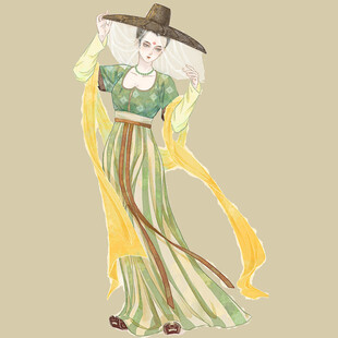 古风女子持扇优雅起舞