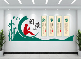 阅读文化墙勤学善思