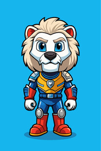 机械风格狮子卡通形象