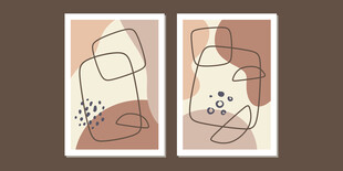 抽象几何装饰画组合