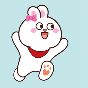 跳跃的可爱小兔