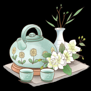 茶杯茶具花瓶