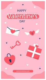 情人节浪漫元素插画