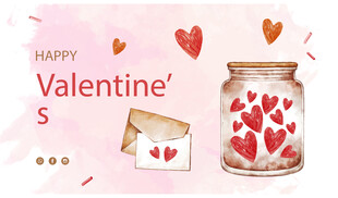 情人节爱心罐浪漫场景