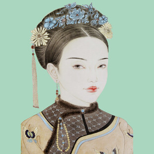 清朝旗装女子精美扮相