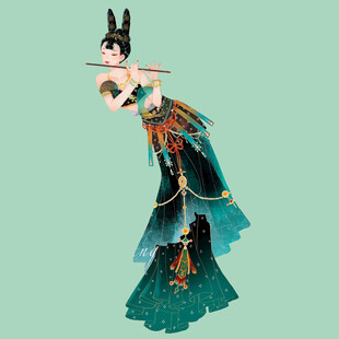 敦煌飞天舞者形象展示