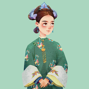 古典旗袍女子优雅形象