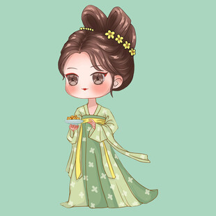 古风可爱汉服少女形象