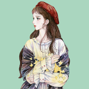戴贝雷帽的文艺少女