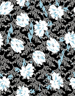 黑白花卉图案纹理背景