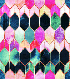 多彩六边形几何图案纹理