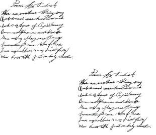 手写英文书法字体展示