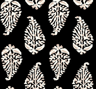黑白佩斯利花纹图案