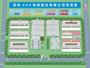 工厂鸟瞰效果图